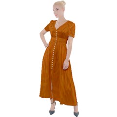 Orange Button Up Short Sleeve Maxi Dress by nate14shop