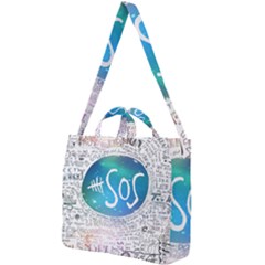 5 Seconds Of Summer Collage Quotes Square Shoulder Tote Bag by nate14shop