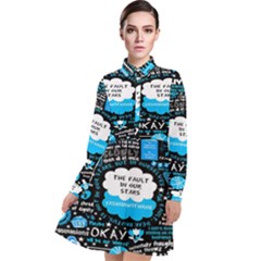 The Fault In Our Stars Collage Long Sleeve Chiffon Shirt Dress by nate14shop