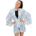 Duck-flower-seamless-pattern-background Long Sleeve Kimono View1