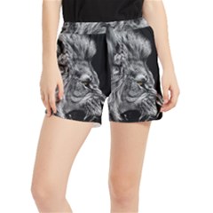 Angry Male Lion Women s Runner Shorts by Jancukart