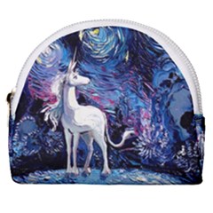 Unicorn Starry Night Horseshoe Style Canvas Pouch