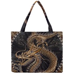 Fantasy Dragon Pentagram Mini Tote Bag by Jancukart