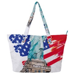 Statue Of Liberty Independence Day Poster Art Full Print Shoulder Bag by Jancukart