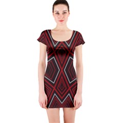 Abstract Pattern Geometric Backgrounds Short Sleeve Bodycon Dress by Eskimos