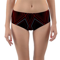 Abstract Pattern Geometric Backgrounds Reversible Mid-waist Bikini Bottoms by Eskimos