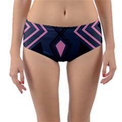 Abstract Pattern Geometric Backgrounds  Reversible Mid-waist Bikini Bottoms by Eskimos