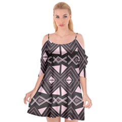 Abstract Pattern Geometric Backgrounds Cutout Spaghetti Strap Chiffon Dress by Eskimos