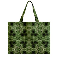 Folk Flowers Print Floral Pattern Ethnic Art Zipper Mini Tote Bag by Eskimos