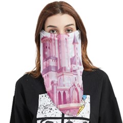 Pink Castle Face Covering Bandana (triangle) by Jancukart