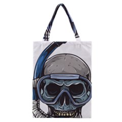 Skull-underwater-diving-skeleton-diving-head Classic Tote Bag by Jancukart