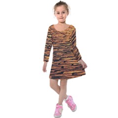 Cobblestones Kids  Long Sleeve Velvet Dress by artworkshop