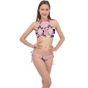 Baloon Love Mickey & Minnie Mouse Cross Front Halter Bikini Set View1