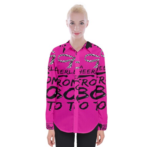Bow To Toe Cheer Pink Womens Long Sleeve Shirt by nate14shop