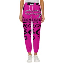 Bow To Toe Cheer Pink Cropped Drawstring Pants by nate14shop