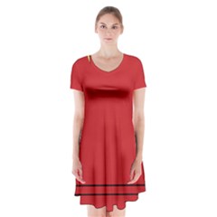 Pokedex Short Sleeve V-neck Flare Dress by nate14shop