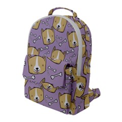 Corgi Pattern Flap Pocket Backpack (large) by Sudhe