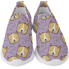 Corgi Pattern Kids  Slip On Sneakers by Sudhe