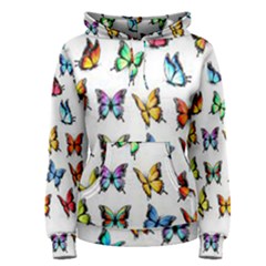 Big Collection Off Colorful Butterfiles Women s Pullover Hoodie by nate14shop