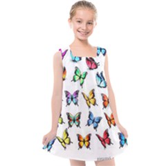 Big Collection Off Colorful Butterfiles Kids  Cross Back Dress by nate14shop