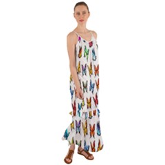 Big Collection Off Colorful Butterfiles Cami Maxi Ruffle Chiffon Dress by nate14shop