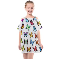 Big Collection Off Colorful Butterfiles Kids  One Piece Chiffon Dress by nate14shop