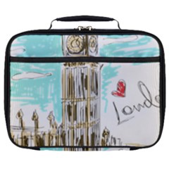 Big-ben-paris-clock-tower-vector-painted-london Full Print Lunch Bag