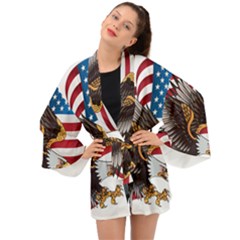 American-eagle- Clip-art Long Sleeve Kimono