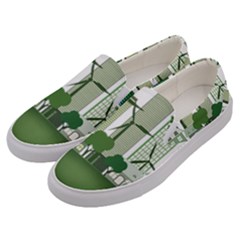 Vector-energy-saving-caring-for-the-earth Men s Canvas Slip Ons