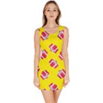 Pink Gift Boxes Yellow Bodycon Dress