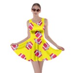 Pink Gift Boxes Yellow Skater Dress