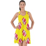 Pink Gift Boxes Yellow Show Some Back Chiffon Dress