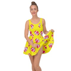 Pink Gift Boxes Yellow Inside Out Casual Dress by FunDressesShop