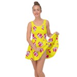 Pink Gift Boxes Yellow Inside Out Casual Dress