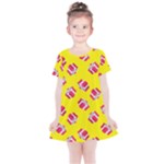 Pink Gift Boxes Yellow Kids  Simple Cotton Dress