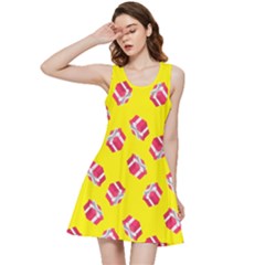 Pink Gift Boxes Yellow Inside Out Racerback Dress by FunDressesShop