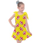 Pink Gift Boxes Yellow Kids  Tie Up Tunic Dress