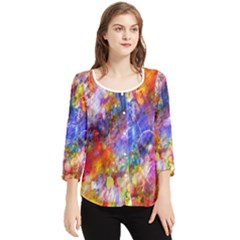 Abstract Colorful Artwork Art Chiffon Quarter Sleeve Blouse by artworkshop