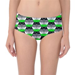 Hackers Town Void Mantis Hexagon Agender Agender Info Pride Flag Mid-waist Bikini Bottoms by WetdryvacsLair
