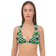 Hackers Town Void Mantis Hexagon Agender Agender Info Pride Flag Double Strap Halter Bikini Top by WetdryvacsLair