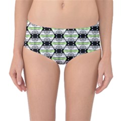 Hackers Town Void Mantis Hexagon Agender Pride Flag Mid-waist Bikini Bottoms by WetdryvacsLair