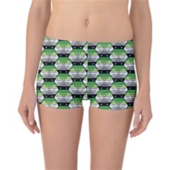 Hackers Town Void Mantis Hexagon Aromantic Pride Flag Reversible Boyleg Bikini Bottoms by WetdryvacsLair