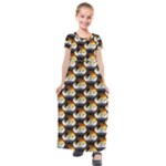 Hackers Town Void Mantis Hexagon Bear Pride Flag Kids  Short Sleeve Maxi Dress