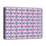 Hackers Town Void Mantis Hexagon Bigender Pride Flag Deluxe Canvas 20  x 16  (Stretched)