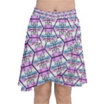 Hackers Town Void Mantis Hexagon Bigender Pride Flag Chiffon Wrap Front Skirt