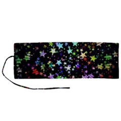 Christmas-star-gloss-lights-light Roll Up Canvas Pencil Holder (m) by Jancukart