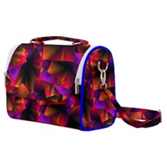 Squares Motif Geometric Pattern Satchel Shoulder Bag