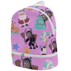 Pink Krampus Christmas Zip Bottom Backpack by InPlainSightStyle