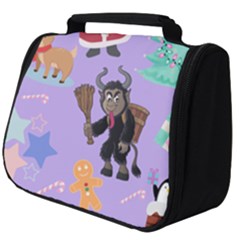 Purple Krampus Christmas Full Print Travel Pouch (big)