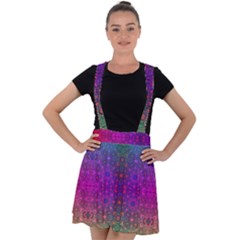 Stained Glass Vision Velvet Suspender Skater Skirt by Thespacecampers